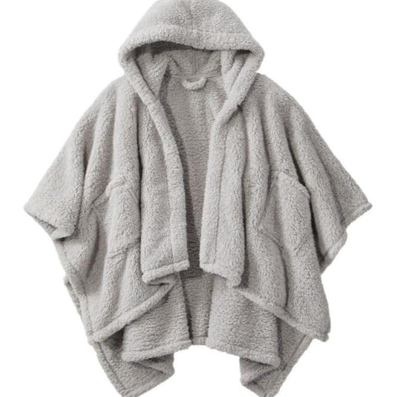 Songling Wearable Blanket Sherpa Poncho Office Work Warm Cozy Shawl Blanket,Plush Cape Wrap for Adults