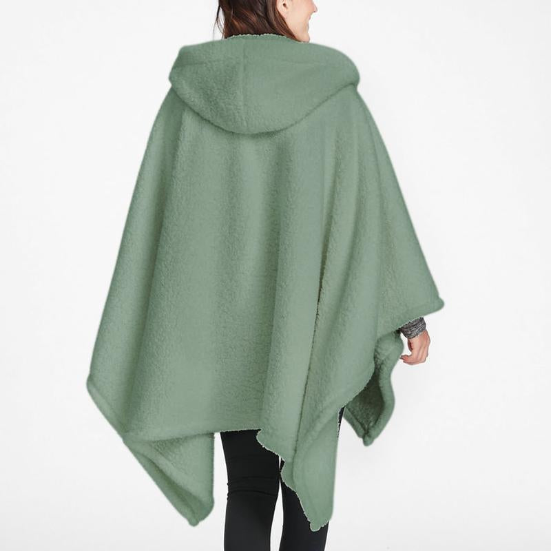Songling Wearable Blanket Sherpa Poncho Office Work Warm Cozy Shawl Blanket,Plush Cape Wrap for Adults