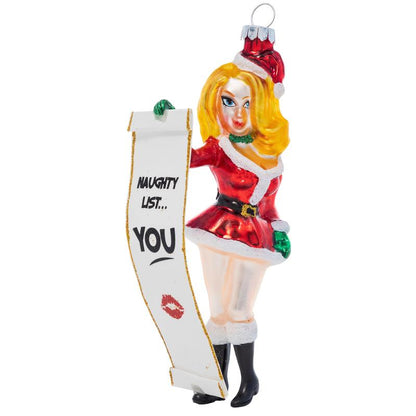 Cheeky Ornaments - Handcrafted Glass Holiday Decorations, Funny & Bold, Lightweight, Perfect for Gag Gifts & Office Parties, 5-7 Inches, under 1 Pound, Unique Holiday Gift