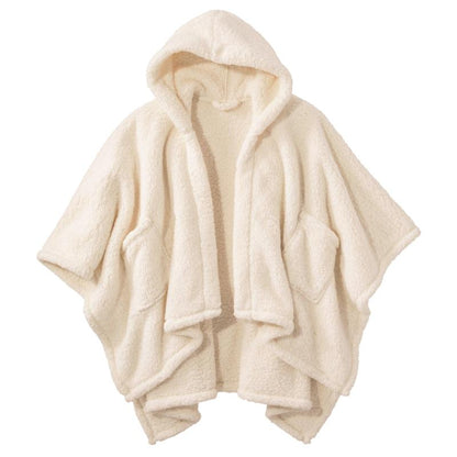 Songling Wearable Blanket Sherpa Poncho Office Work Warm Cozy Shawl Blanket,Plush Cape Wrap for Adults